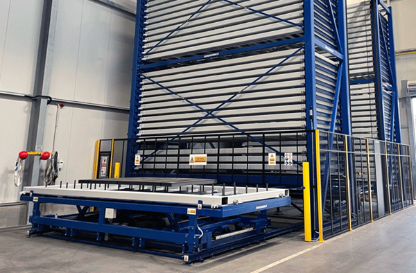 Poloautomatický vertikální skladovací systém Metal Sheet Tower